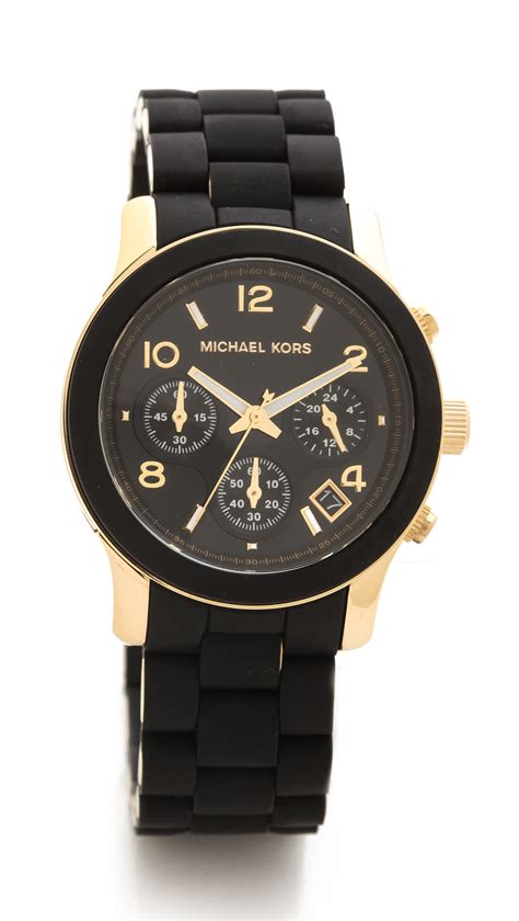 michael kors runway black|michael kors women's runway watch.